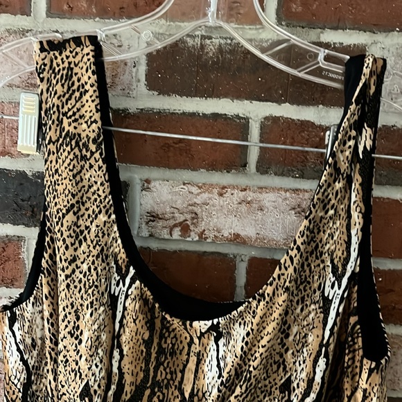 CONNECTED APPAREL Leopard Animal Print Sleeveless Dress NWOT - Picture 6 of 12